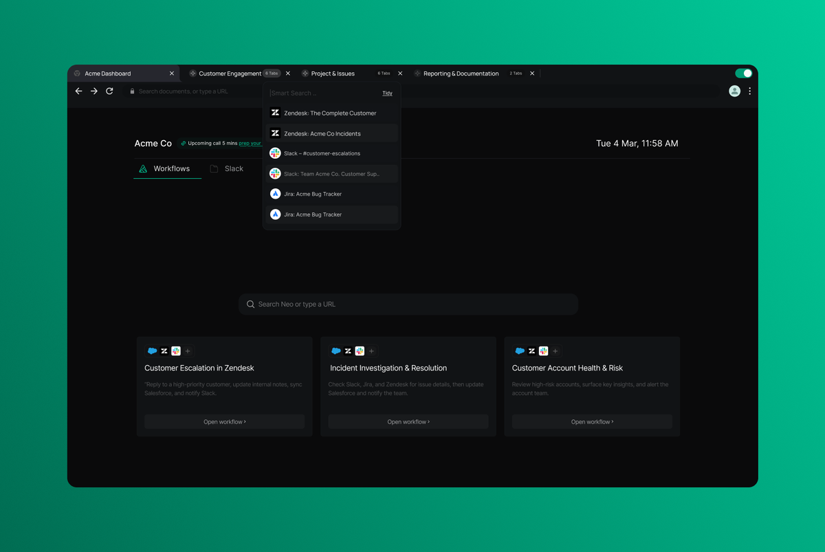 Rethinking the Browser as an AI-Powered Workspace